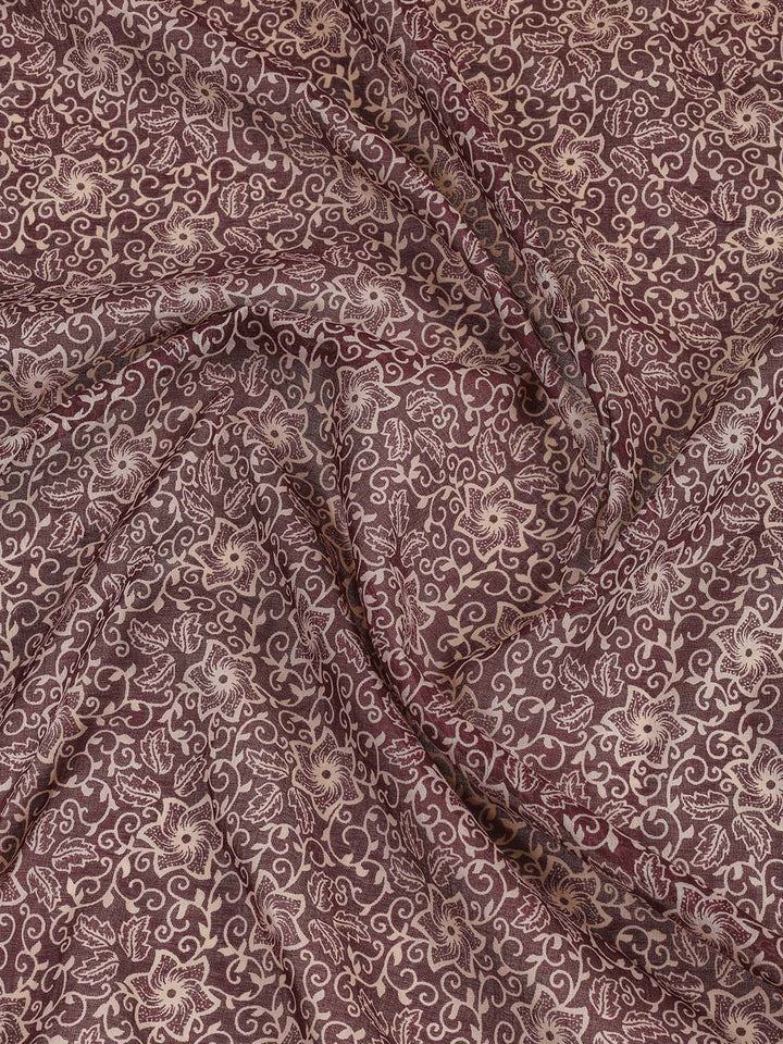 Printed Cotton Blend Unstitched Suit Piece With Dupatta