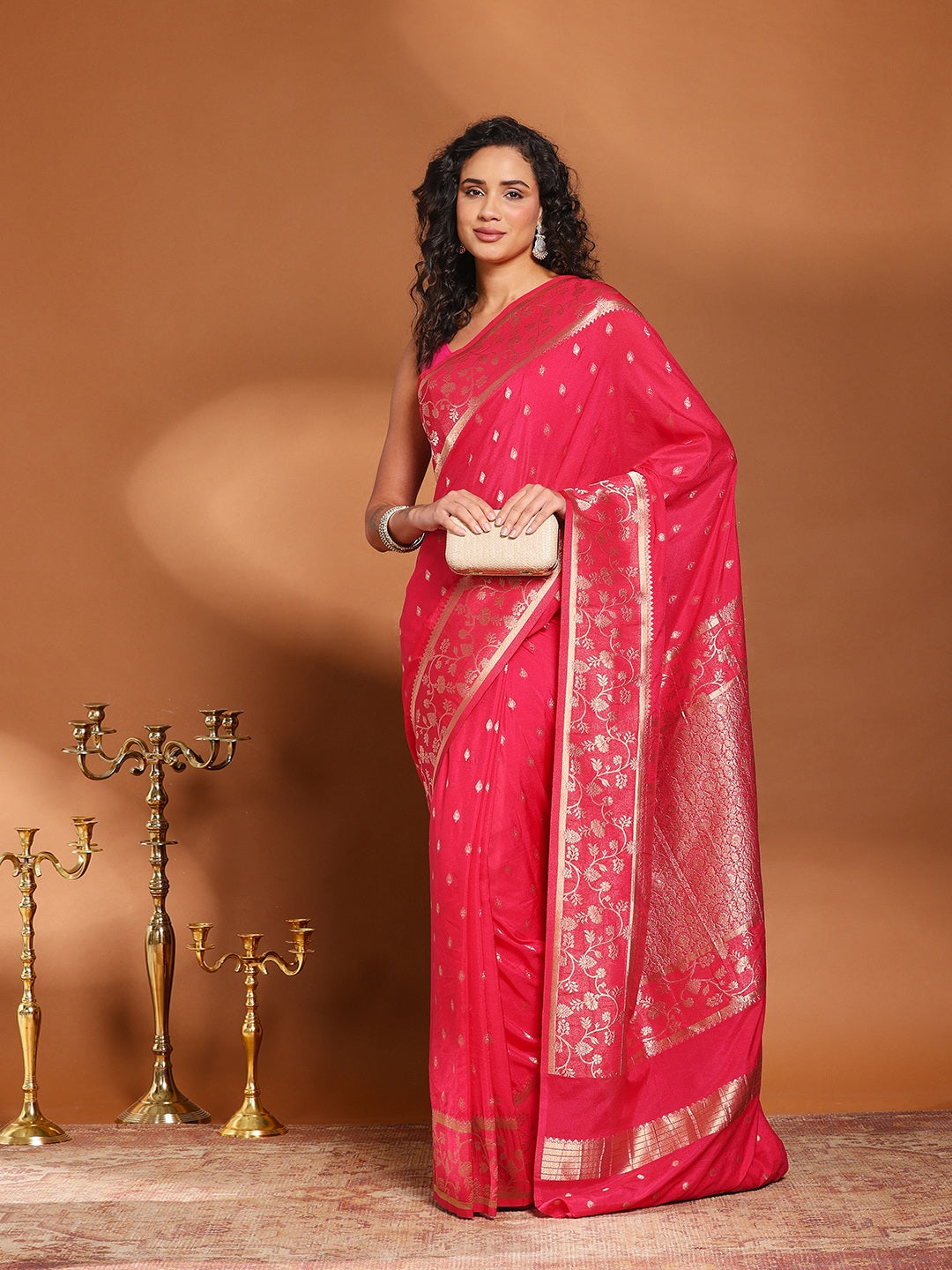 Plain Chiffon Saree