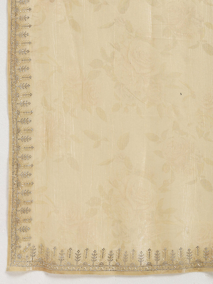 Cutdana Embroidered Chiffon Saree