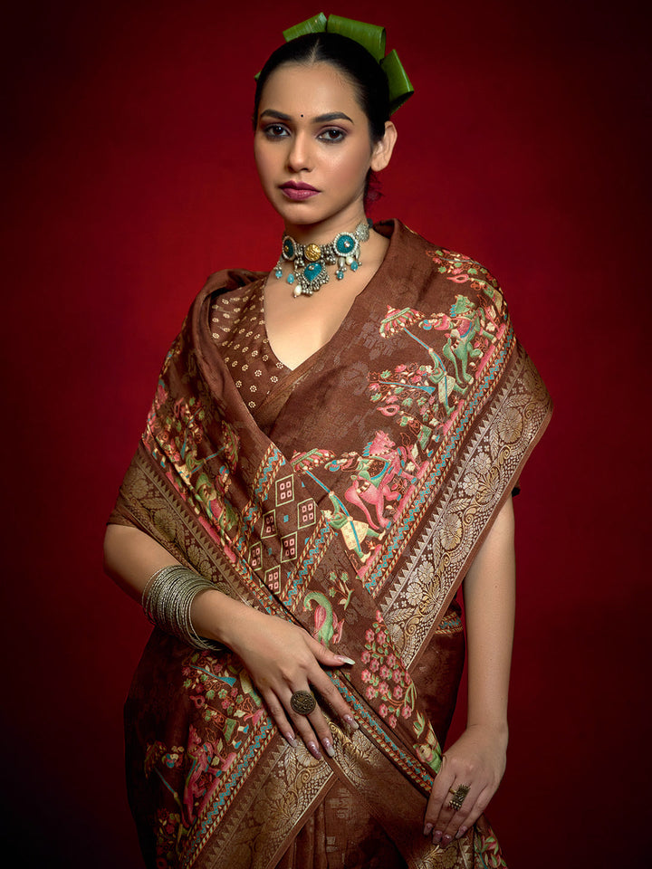 Printed Art Silk Saree