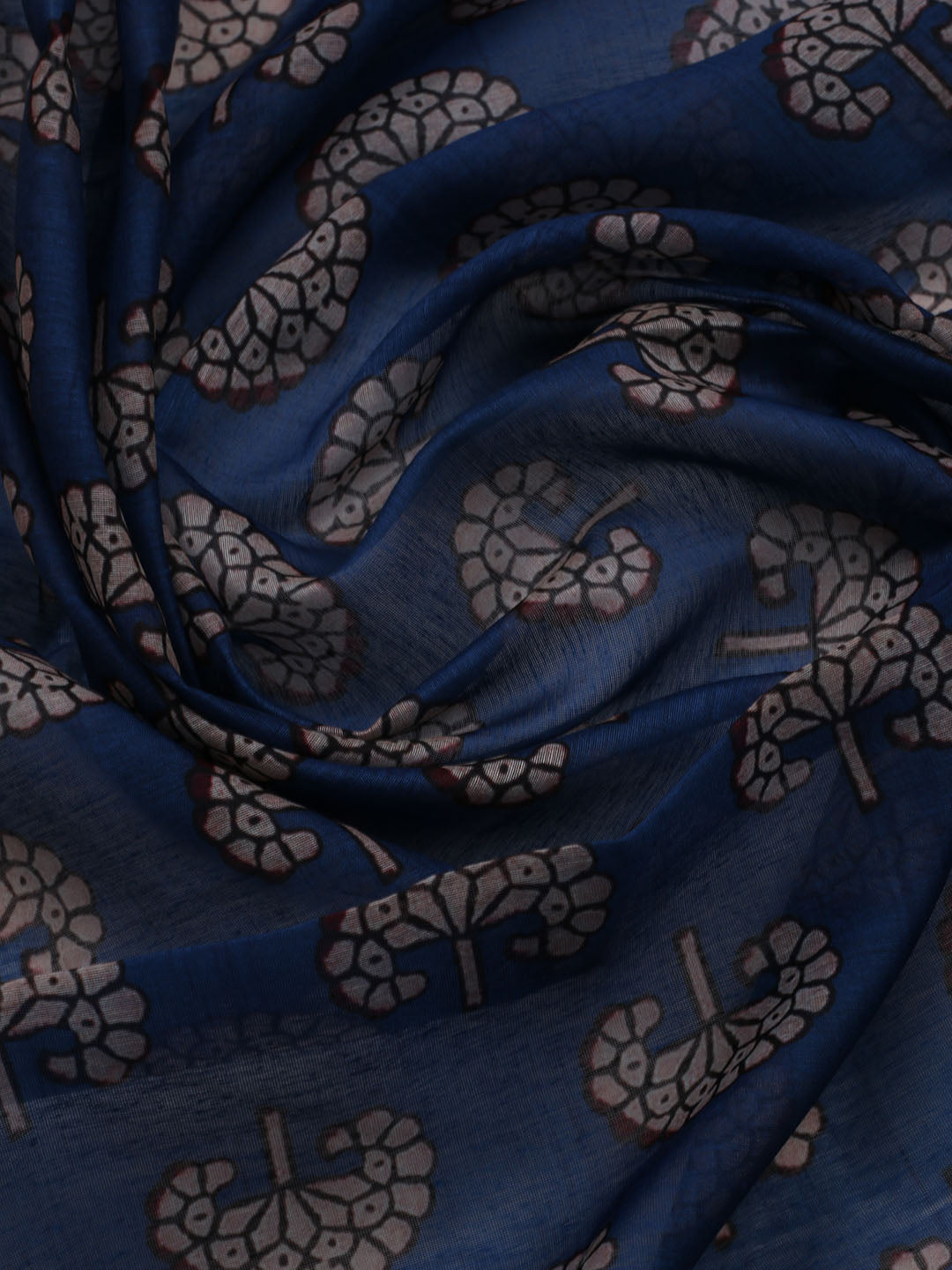 Printed Cotton Blend Unstitched Suit With Dupatta