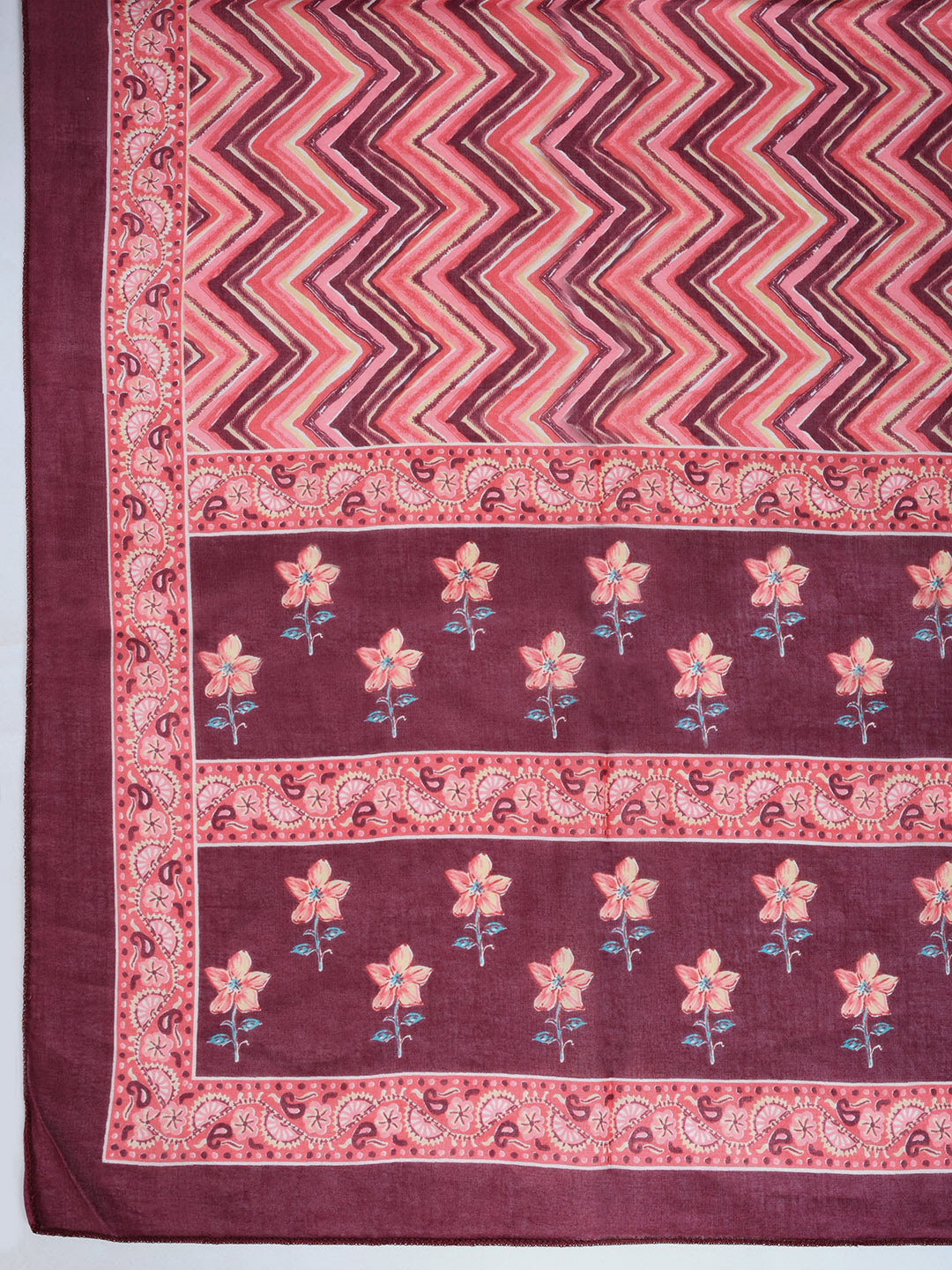 Printed Cotton Blend Kurta With Pant &amp; Dupatta