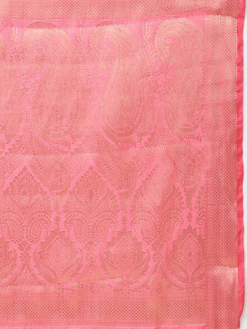 Zari Border Booti Woven Handloom Saree