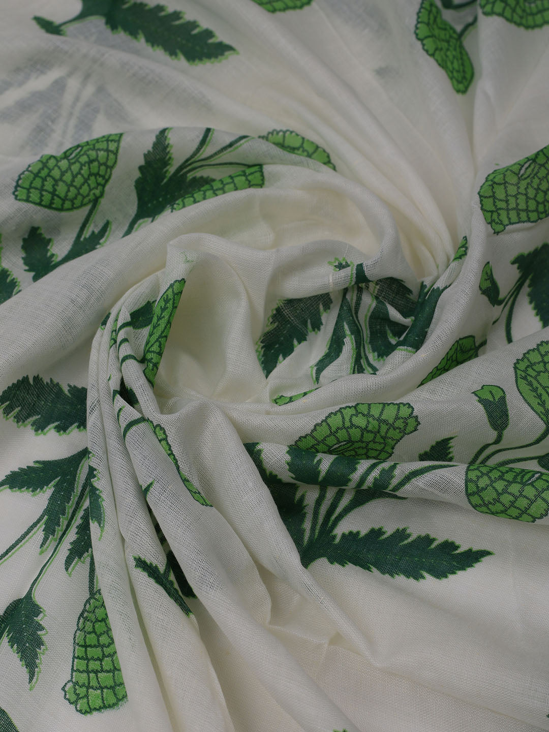 Neck Embroidered &amp; Printed Cotton Blend Unstitched Suit With Dupatta