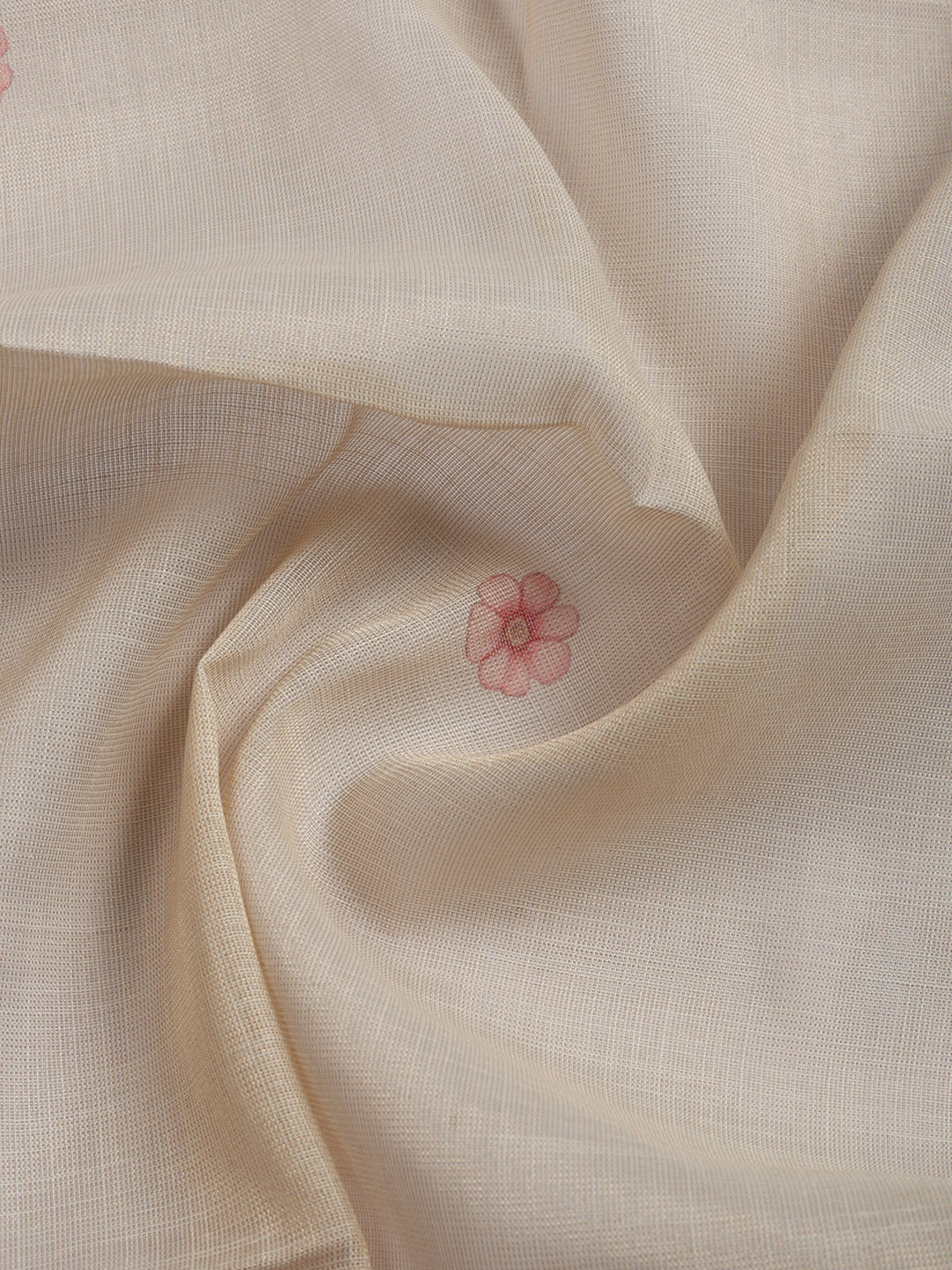 Printed, Linen Blend Unstitched Suit With Pant &amp; Dupatta