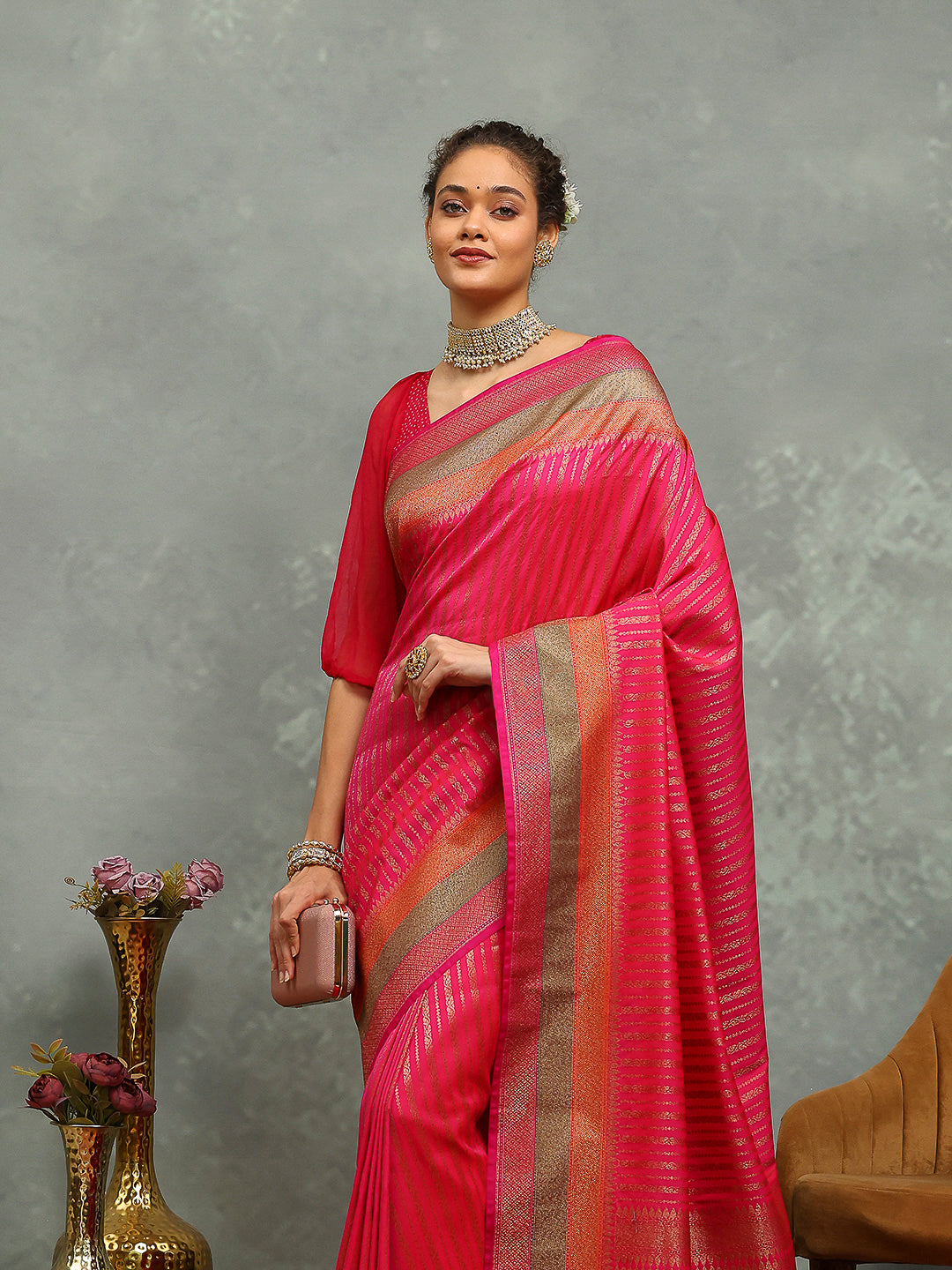 Wovn Border Art Silk Saree