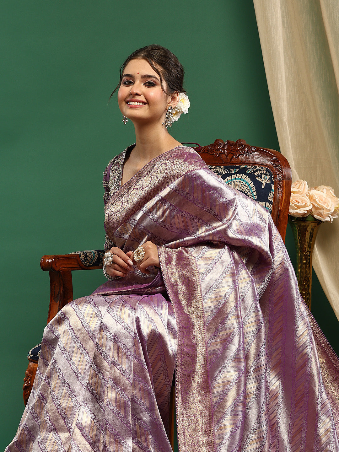 Embroidered Banarasi Saree