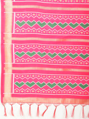 Zari Border Patola Woven Handloom Saree