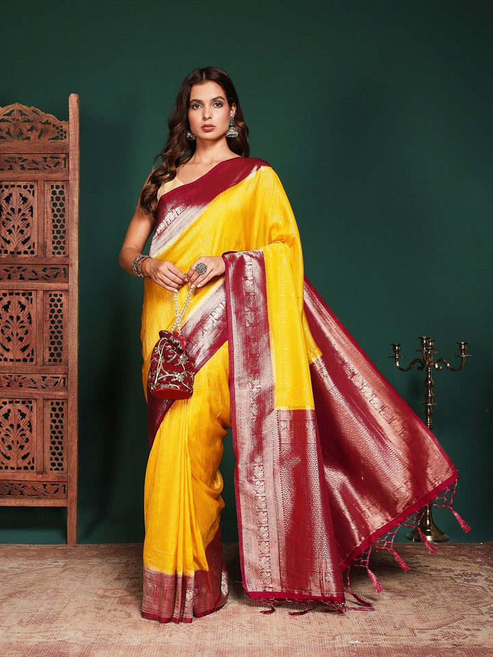 Plain Crepe Saree