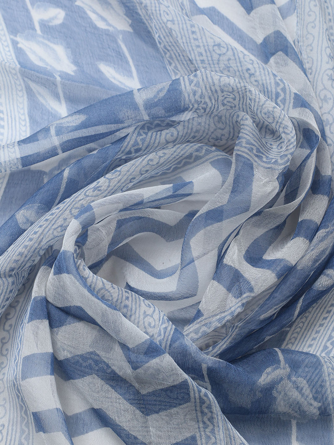 Embroidered Cotton Blend Unstitched Suit With Pant &amp; Dupatta