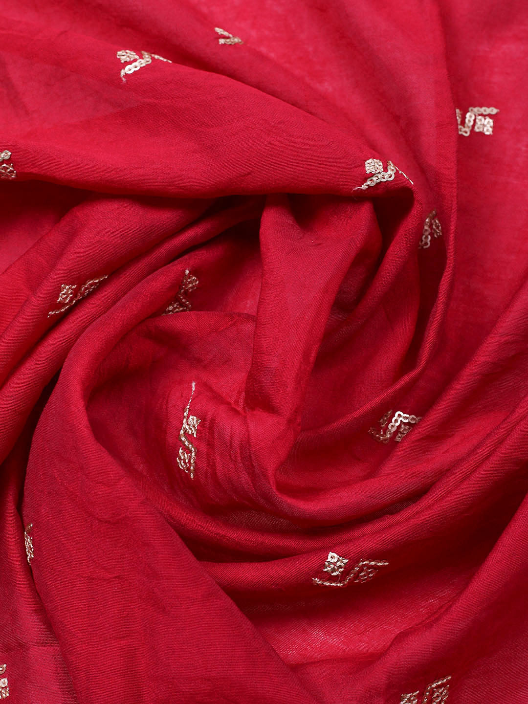 Embroidered Cotton Unstitched Suit With Pant &amp; Dupatta