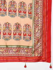 Bandhani Printed Art Silk Woven Saree