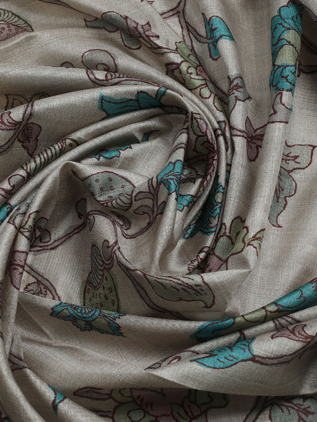 Embroidered Tussar Unstitched Suit With Dupatta