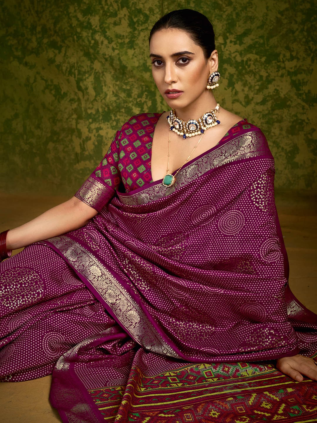 Zari Border Art Silk Saree
