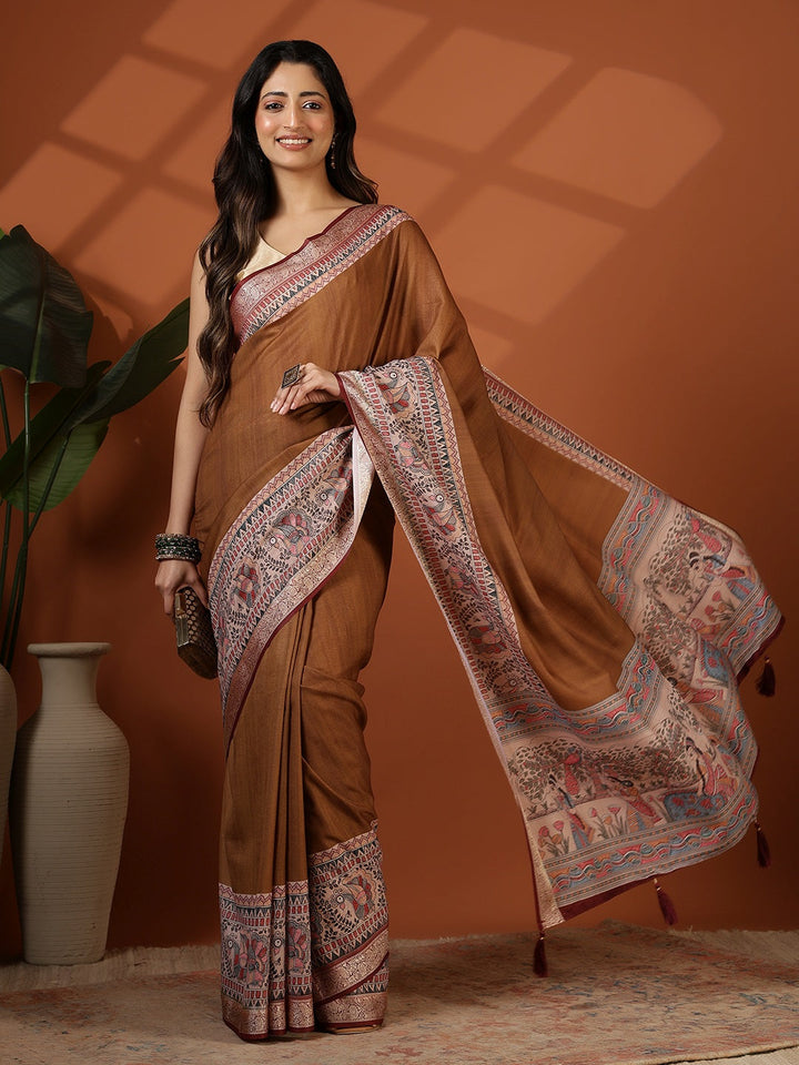 Printed Crepe Saree