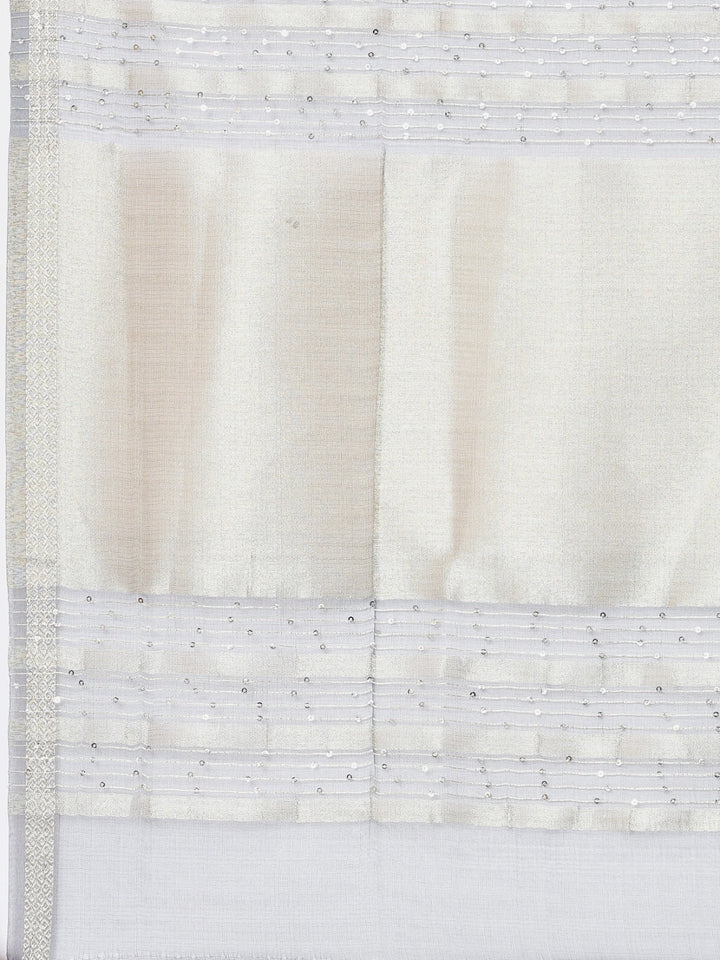 Plain Zari Border Organza Saree