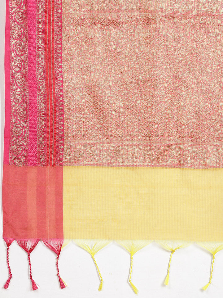 Zari Jaal Cotton Woven Saree