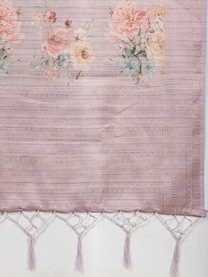 Digital Printed Tussar Saree