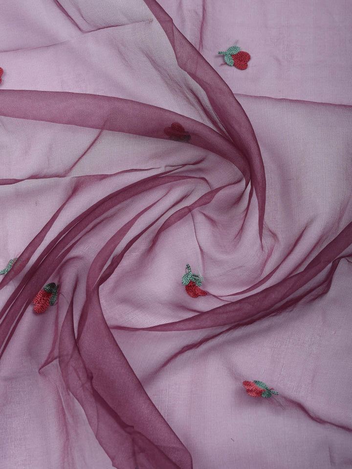 Embroidered Cotton Blend Unstitched Suit With Pant &amp; Dupatta