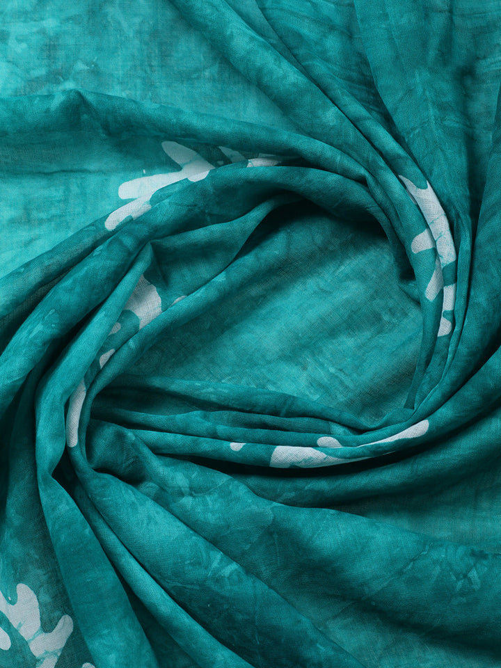 Embroidered Cotton Blend Unstitched Suit With Pant &amp; Dupatta
