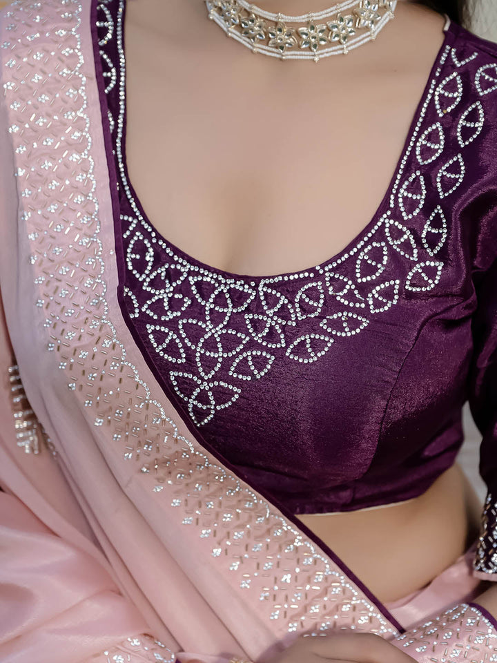 Sequence Embroidery Art Silk Saree