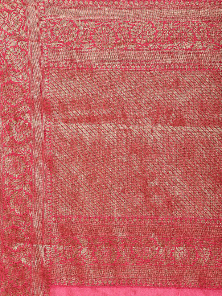 Zari Border Woven Chiffon Saree