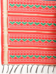 Zari Border Patola Woven Handloom Saree