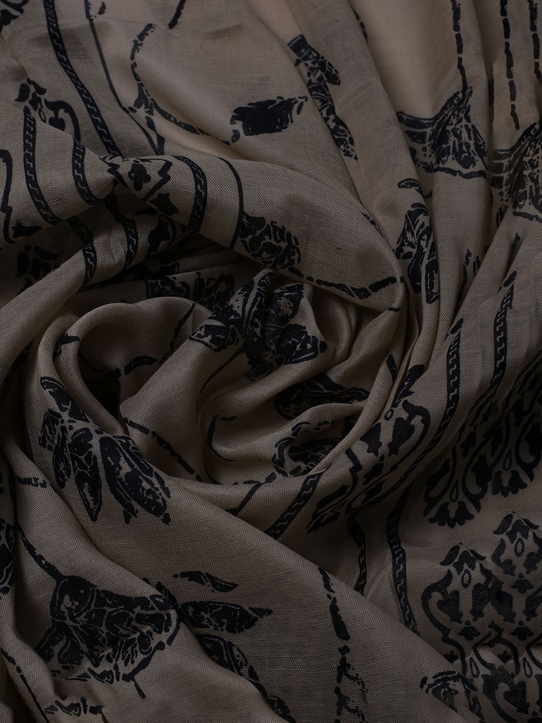 Printed Cotton Blend Unstitched Suit With Dupatta