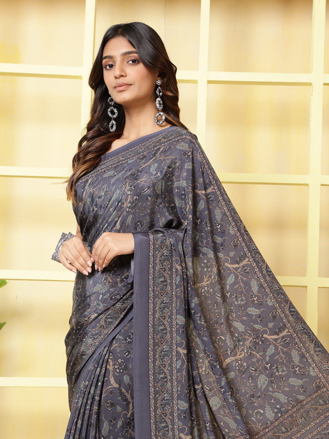 Digital Printed Crepe Saree
