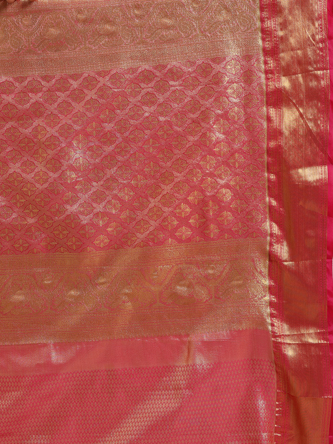 Woven Brodcade Zari Jaal Art Silk Saree