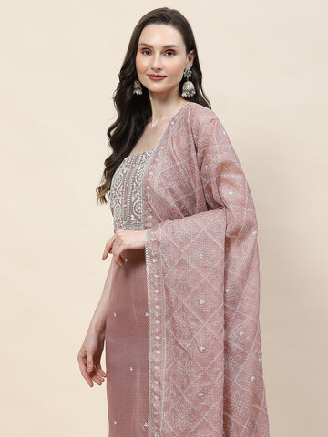 Neck Embroidery Unstitched Suit Material