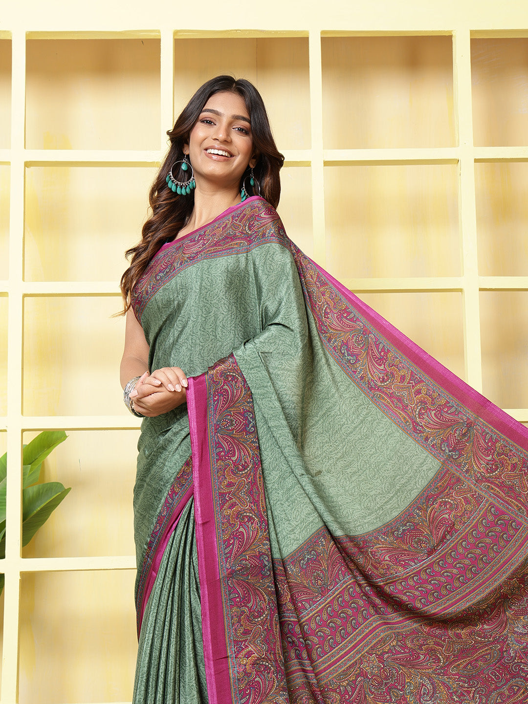Digital Printed Crepe Saree