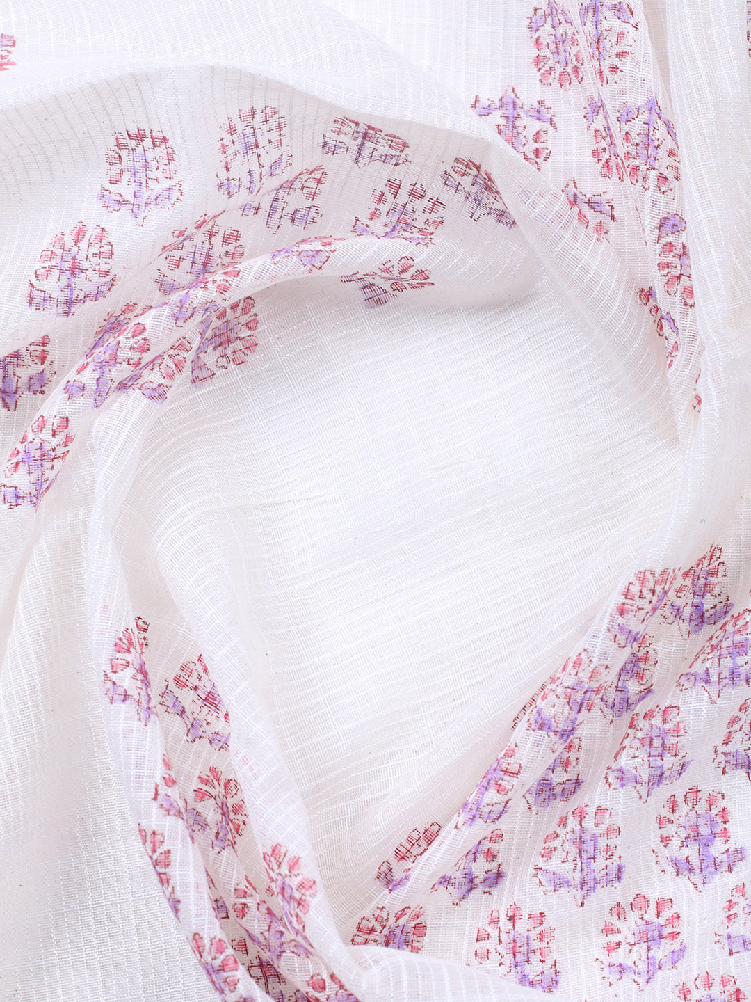 Printed Cotton Blend Unstitched Suit With Pant &amp; Dupatta