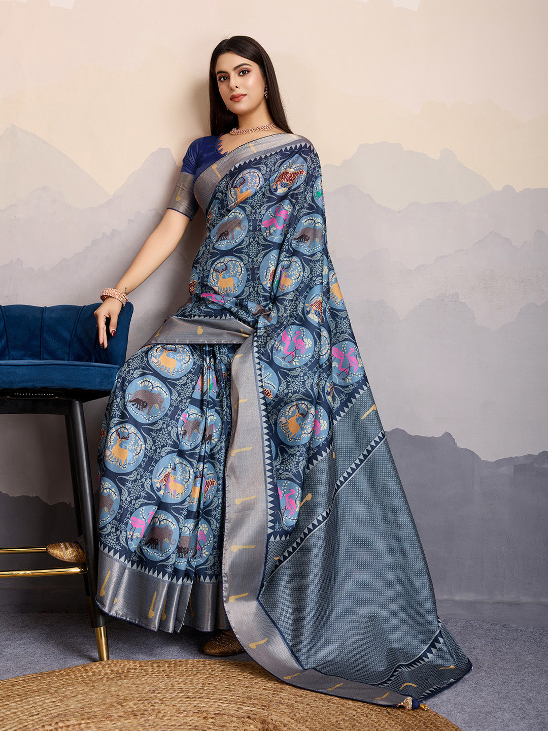 Printed Art Silk Saree