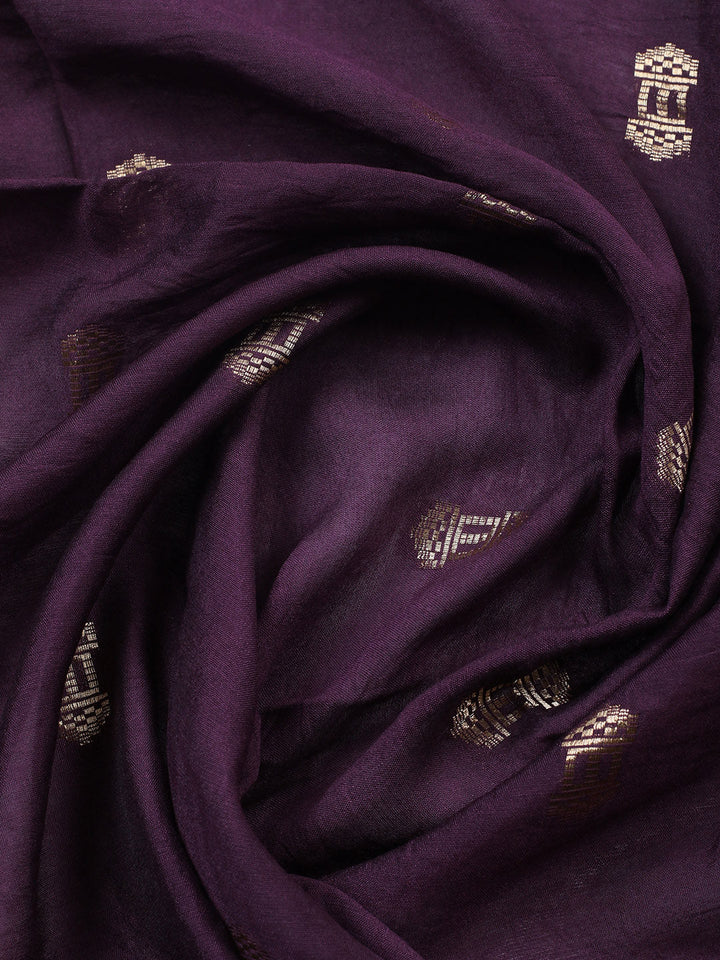 Printed Cotton Blend Unstitched Suit With Pant &amp; Dupatta