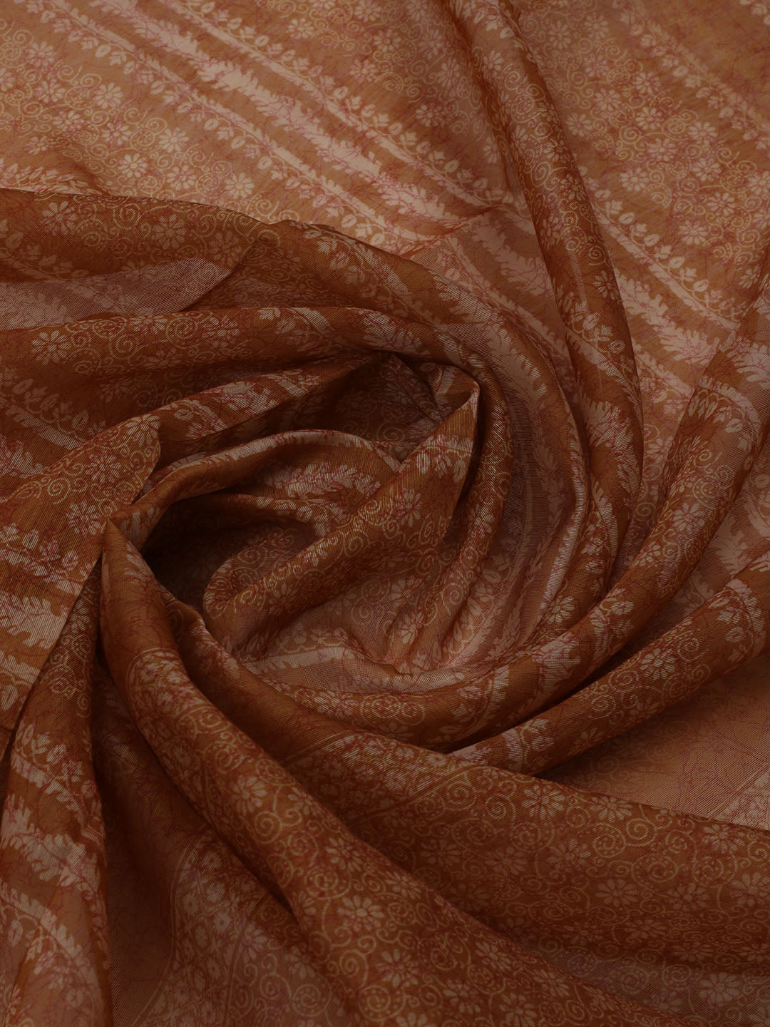 Printed Chanderi Unstitched Suit With Dupatta