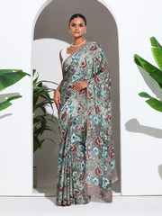Digital Printed Crepe Saree