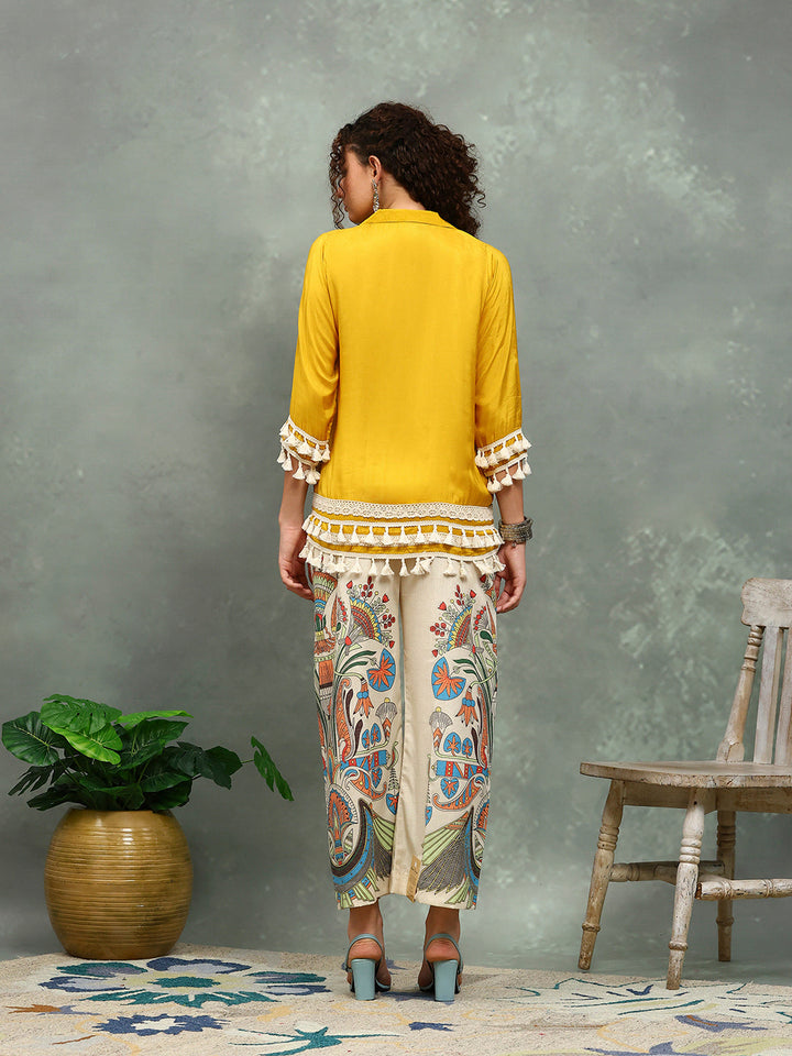 Printed Muslin Kurta With pants