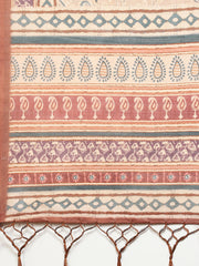 Digital Printed Tussar Woven Saree