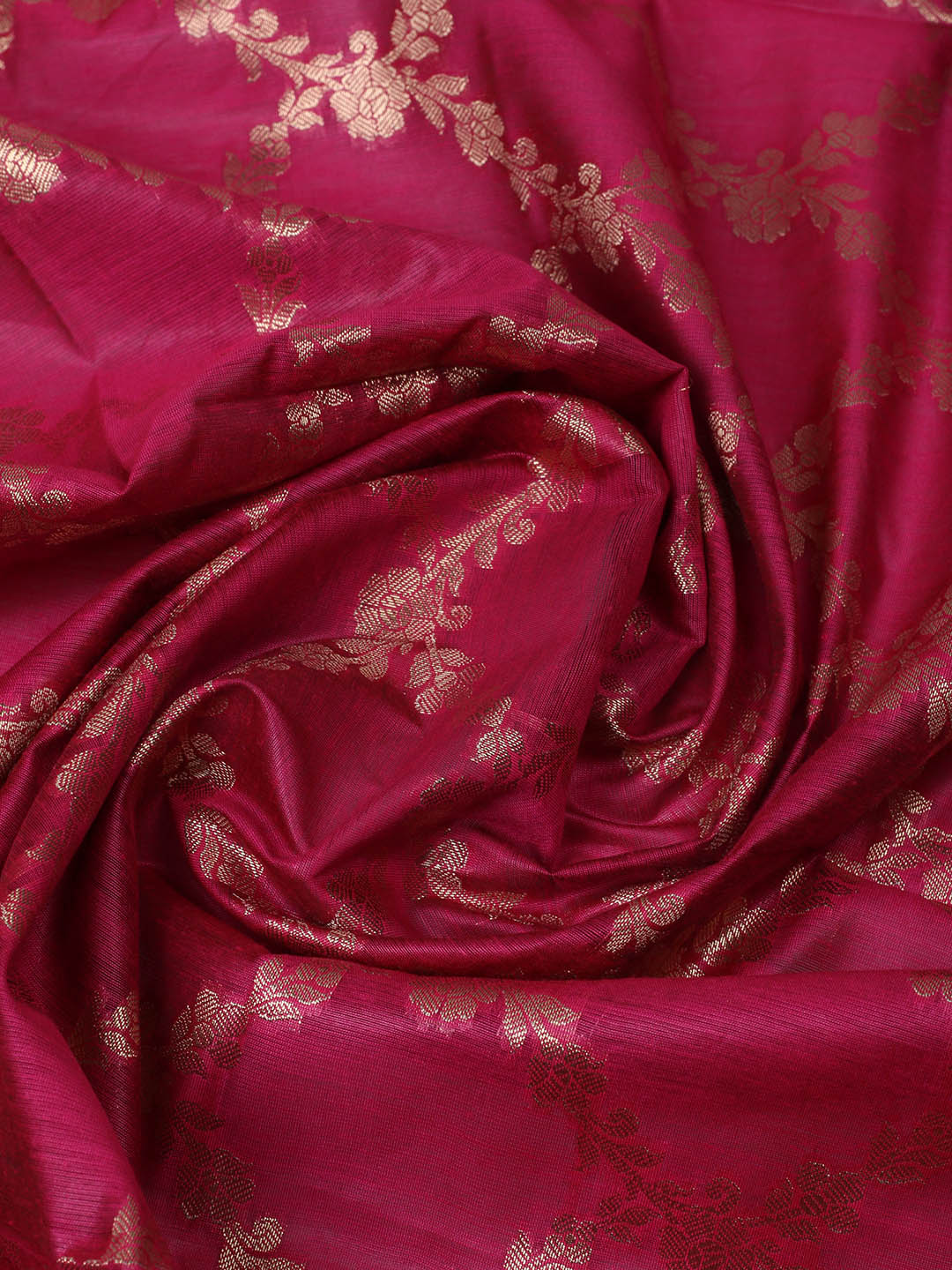 Woven Design Chanderi Unstitched Suit With Pant &amp; Dupatta