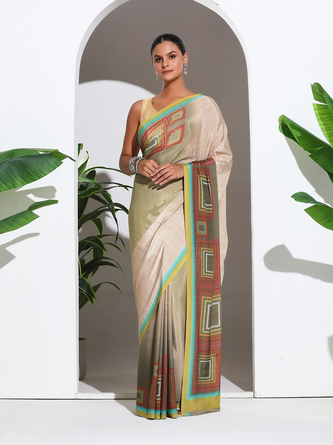 Digital Printed Crepe Saree