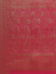 Plain Zari Border Woven Handloom Saree