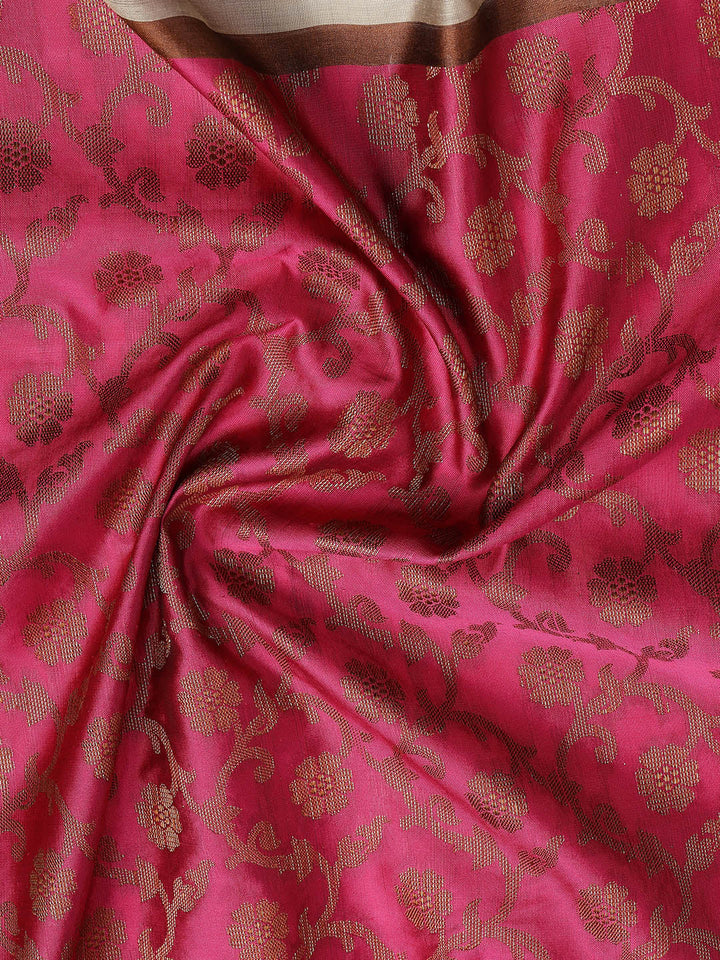 Woven Chanderi Unstitched Suit With Dupatta