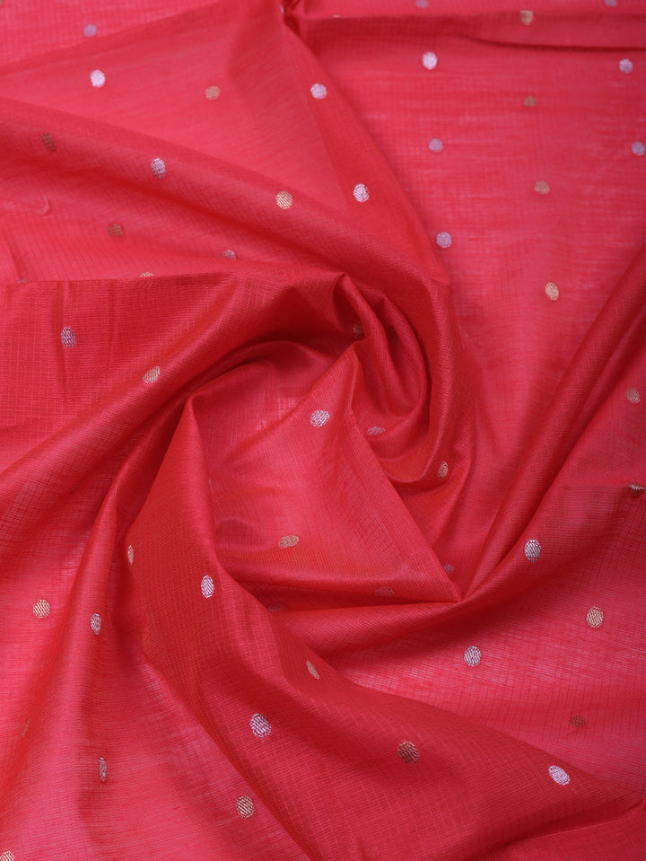 Embroidered Chanderi Unstitched Suit With Pant &amp; Dupatta