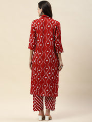 Printed Cotton Kurta With Pants