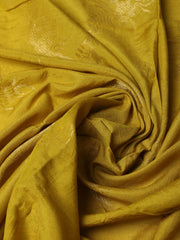 Embroidered Chanderi Rama Green Unstitched Suit With Pant & Dupatta