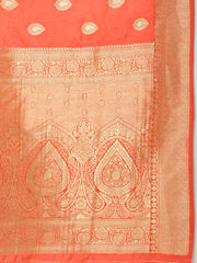 Zari Border Booti Woven Handloom Saree