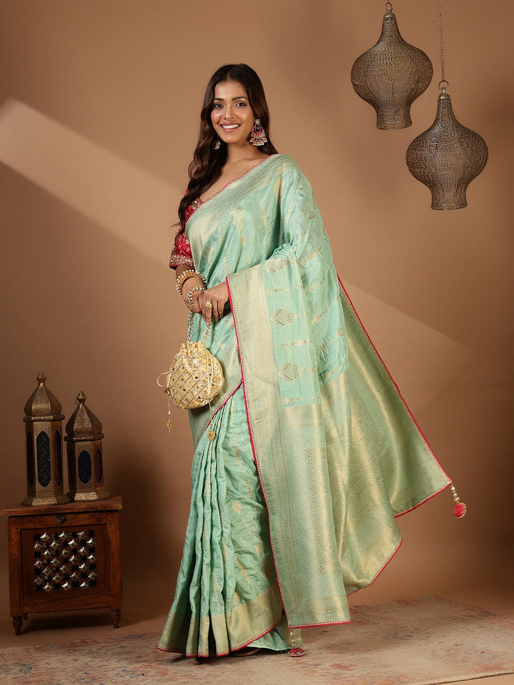 Embroidered Dola Silk Saree