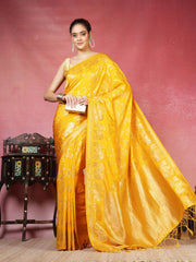 Embroidered Crepe Saree