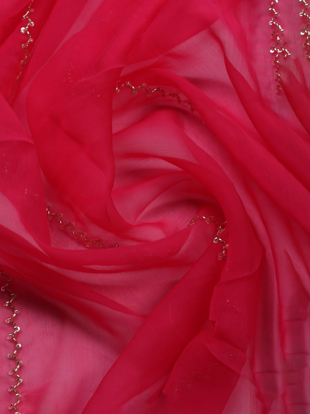 Embroidered Organza Unstitched Suit With Dupatta